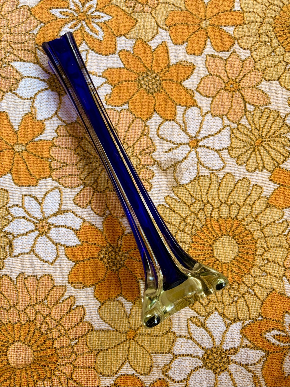 💙🪐✨ Vintage 60s Cobalt Blue Swung Bud Vase ✨🪐💙 - Picture 9 of 9